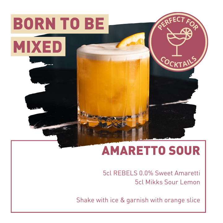 REBELS 0.0% AMARETTO SOUR - Perfektes Cocktail-Set (alkoholfrei)