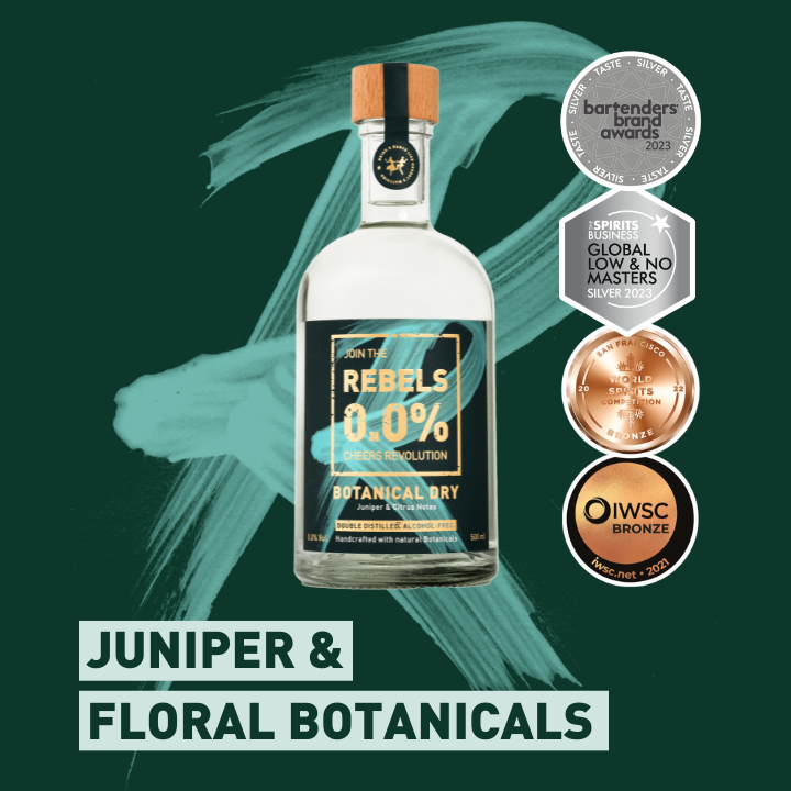 REBELS 0.0% Dry January TRIO (Gin, Whiskey, Rum) + mixers