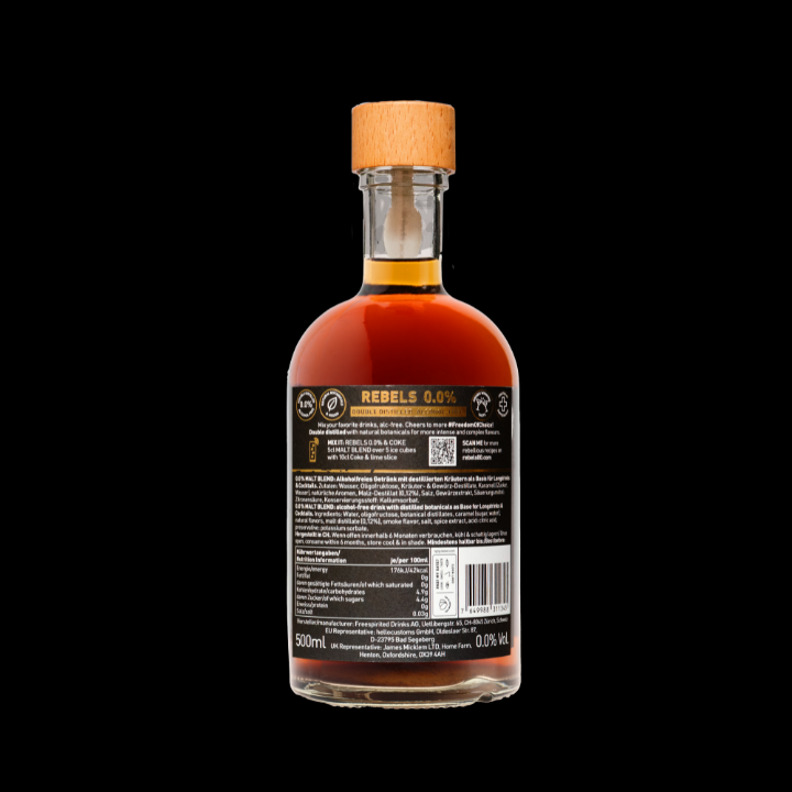 REBELS 0.0% MALT BLEND (alcohol-free dark spirit)
