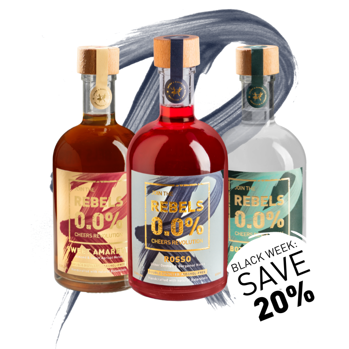 REBELS 0.0% BESTSELLER TRIO mit ROSSO (20% BLACK WEEK DEAL)