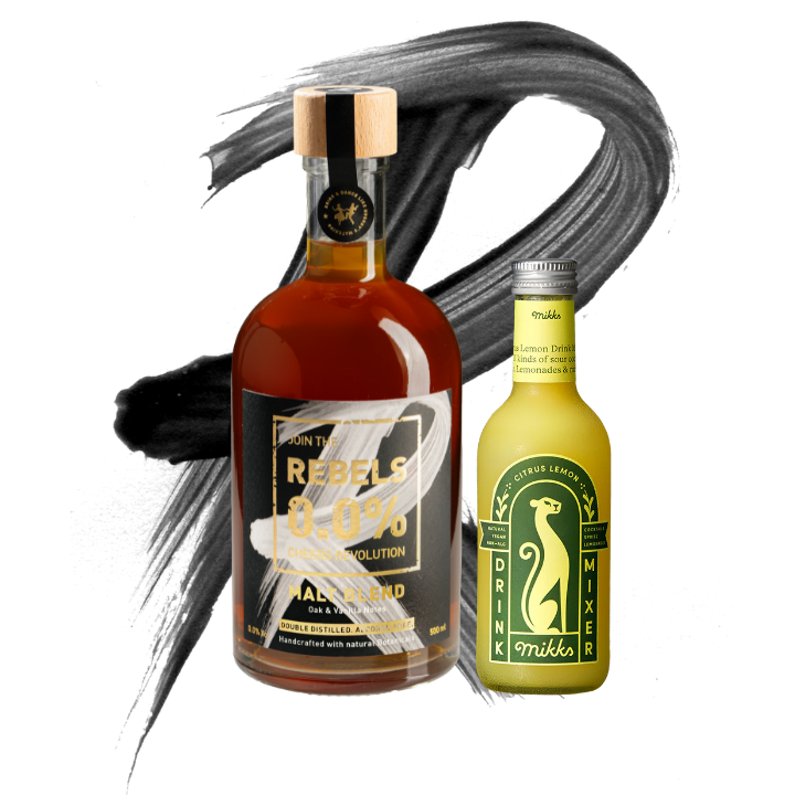 REBELS 0.0% WHISKEY SOUR - Perfektes Cocktail-Set (alkoholfrei)