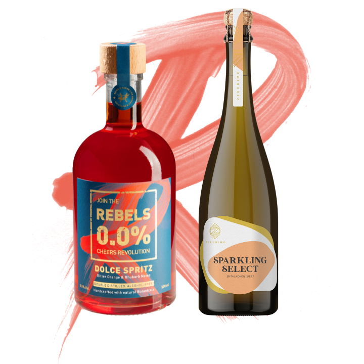 REBELS 0.0% ITALIAN SPRITZ-SET (alcohol-free) - NEW with big 750ml Sparkling