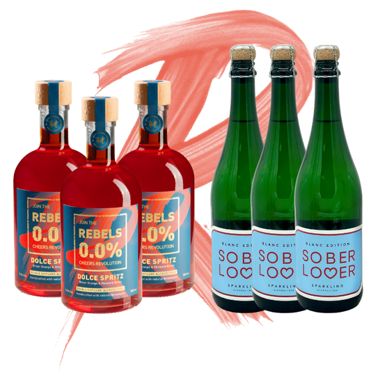 REBELS 0.0% ITALIAN SPRITZ - CELEBRATION SET (alkoholfrei) mit Sober Lover Schaumwein