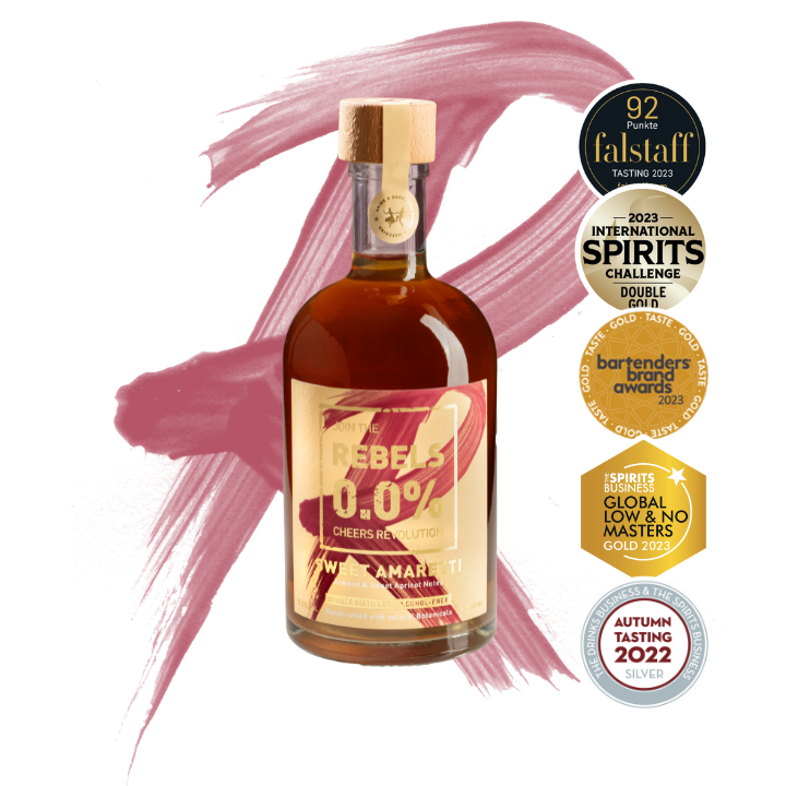 REBELS 0.0% SWEET AMARETTI (alkoholfreie Amaretto Alternative)