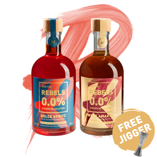 REBELS 0.0% DUO (Dolce Spritz & Sweet Amaretti) + GRATIS Jigger