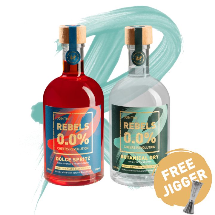 REBELS 0.0% DUO (Dolce Spritz & Botanical Dry) + FREE Jigger