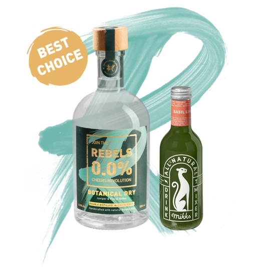 REBELS 0.0% GIN BASIL SMASH - Perfect Cocktail Set (alcohol-free)