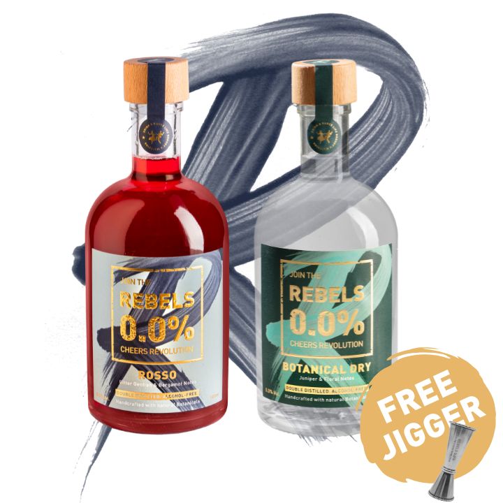 REBELS 0.0% NEGRONI Set (Rosso & Botanical Dry) + GRATIS Jigger