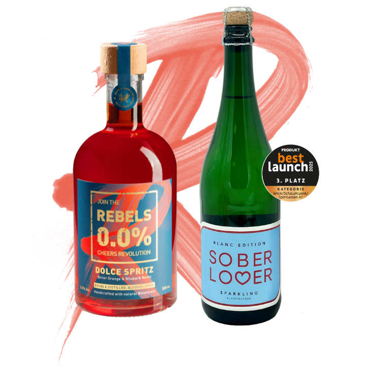 REBELS 0.0% ITALIAN SPRITZ-SET (alcohol-free) - NEW with Sober Lover Sparkling Wine