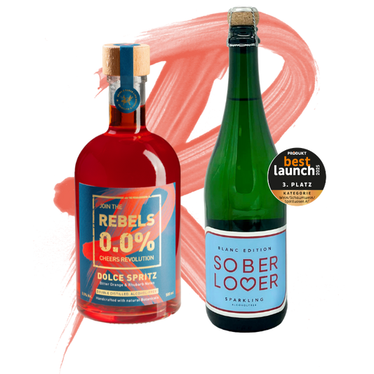 REBELS 0.0% ITALIAN SPRITZ-SET (alcohol-free) - NEW with Sober Lover Sparkling Wine