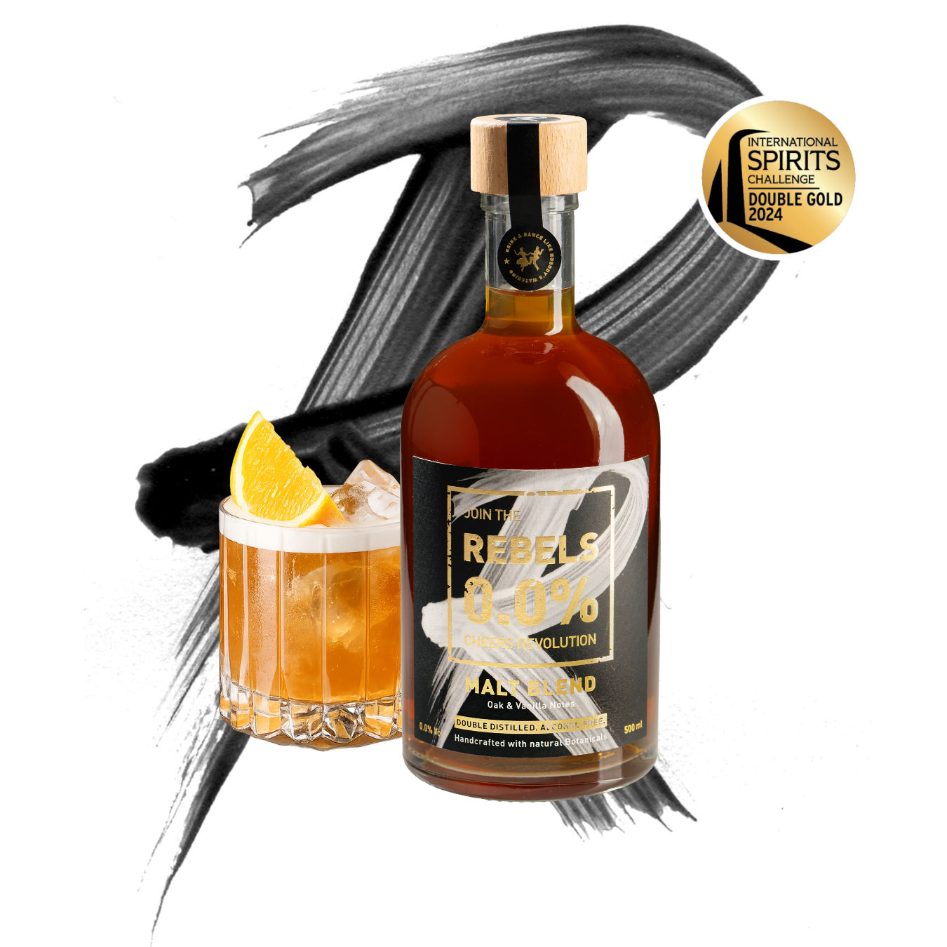 REBELS 0.0% MALT BLEND (alcohol-free dark spirit)