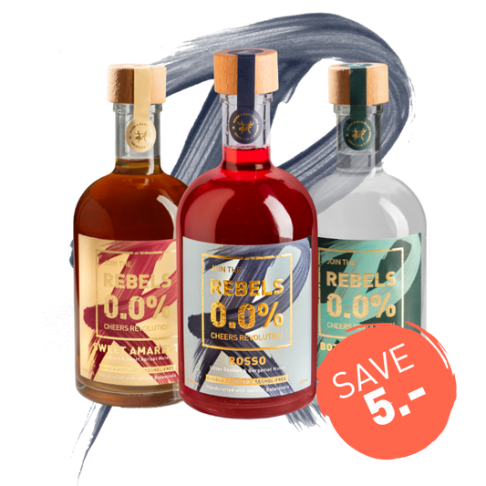 REBELS 0.0% BESTSELLER TRIO mit ROSSO (alkoholfrei)