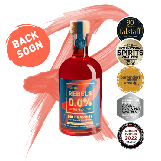 REBELS 0.0% DOLCE SPRITZ (alkoholfreier Spritz) - BALD ZURÜCK